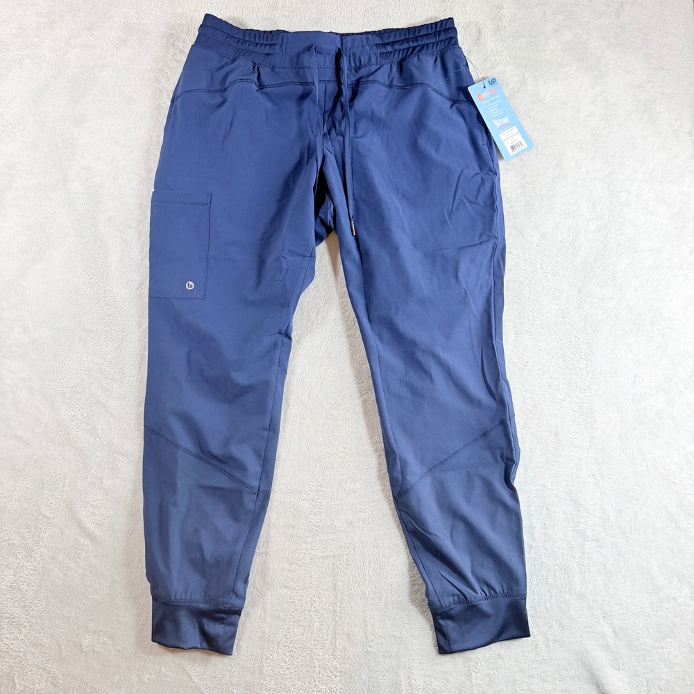 Barco One Boost 3-Pocket Perforated Jogger Scrub Pants Indigo Women's MP NWT
